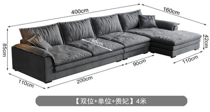 Nordic L-shaped Fabric Corner Sofa