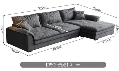 Nordic L-shaped Fabric Corner Sofa