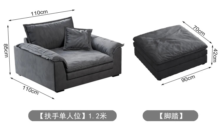 Nordic L-shaped Fabric Corner Sofa