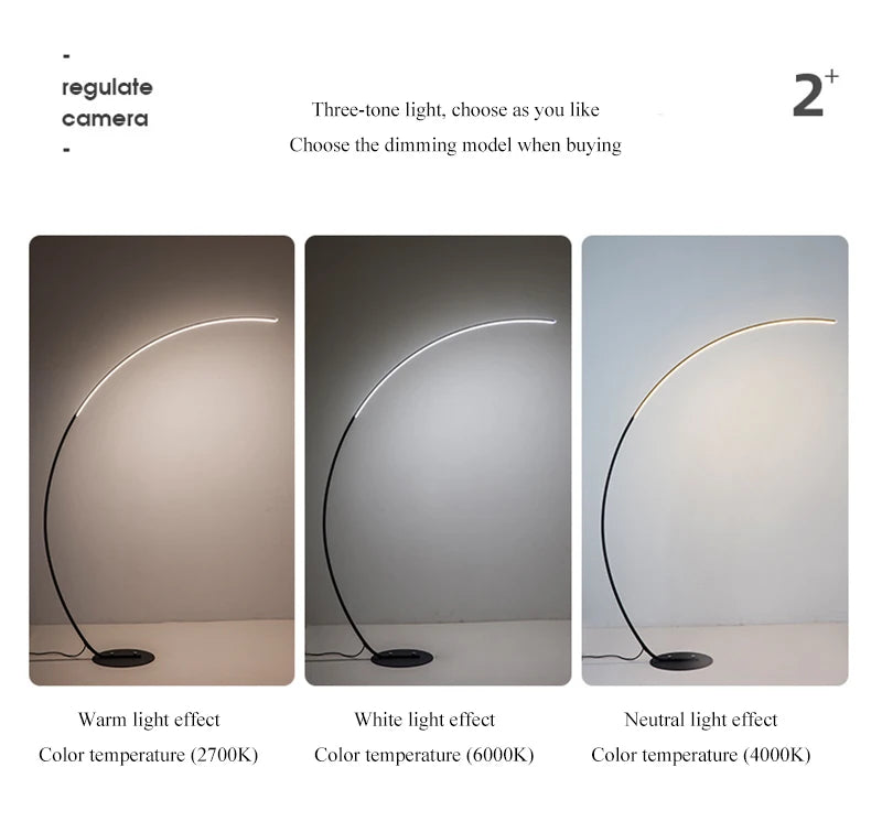 Nordic LED Arc Floor Lamp