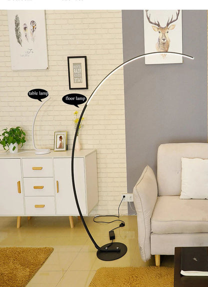 Nordic LED Arc Floor Lamp