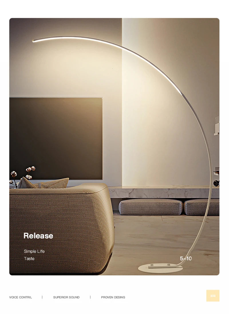 Nordic LED Arc Floor Lamp