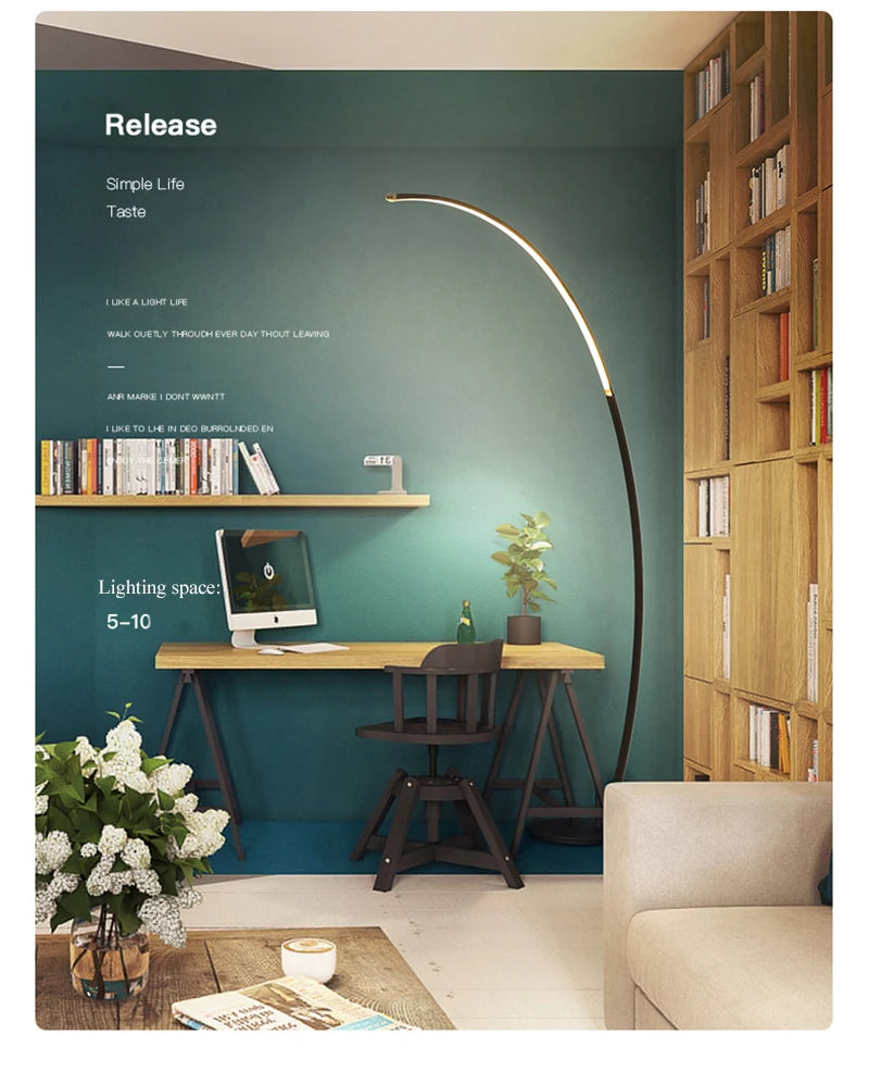 Nordic LED Arc Floor Lamp