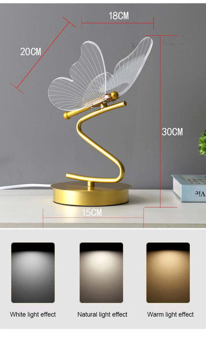 Nordic LED Butterfly Table Lamp