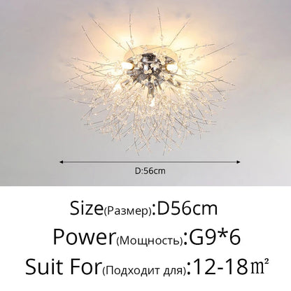 Nordic LED Crystal Chandelier - Gold/Silver