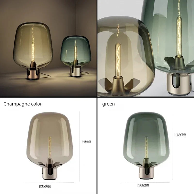 Nordic LED Floor Lamp in Glass