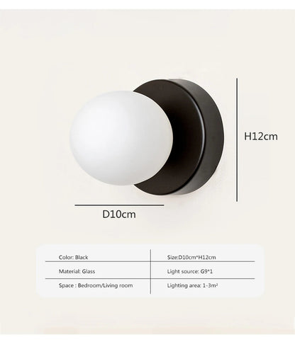 Nordic LED Minimalist Glass Wall Lamp