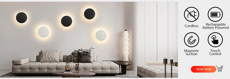 Nordic LED Wall Lamps - Black/White