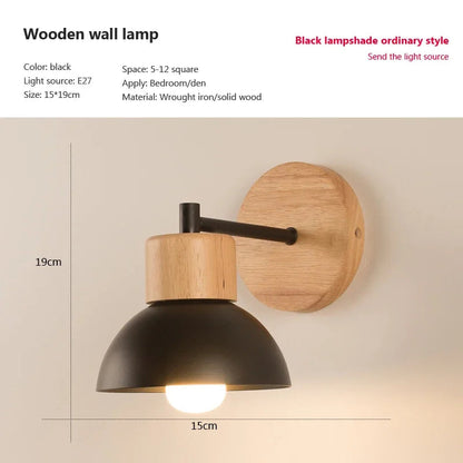 Nordic LED Wood Wall Lamp