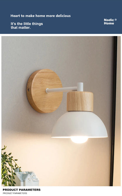 Nordic LED Wood Wall Lamp