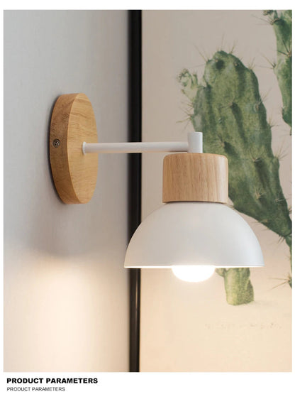 Nordic LED Wood Wall Lamp