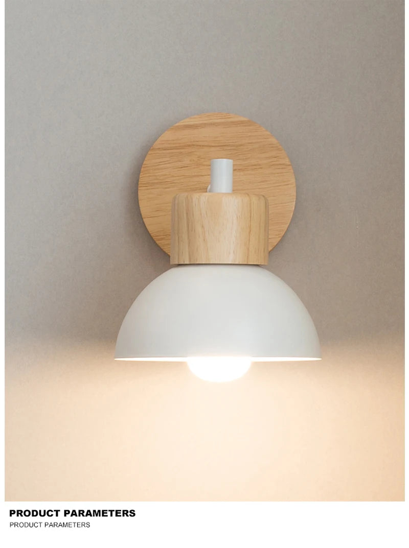 Nordic LED Wood Wall Lamp