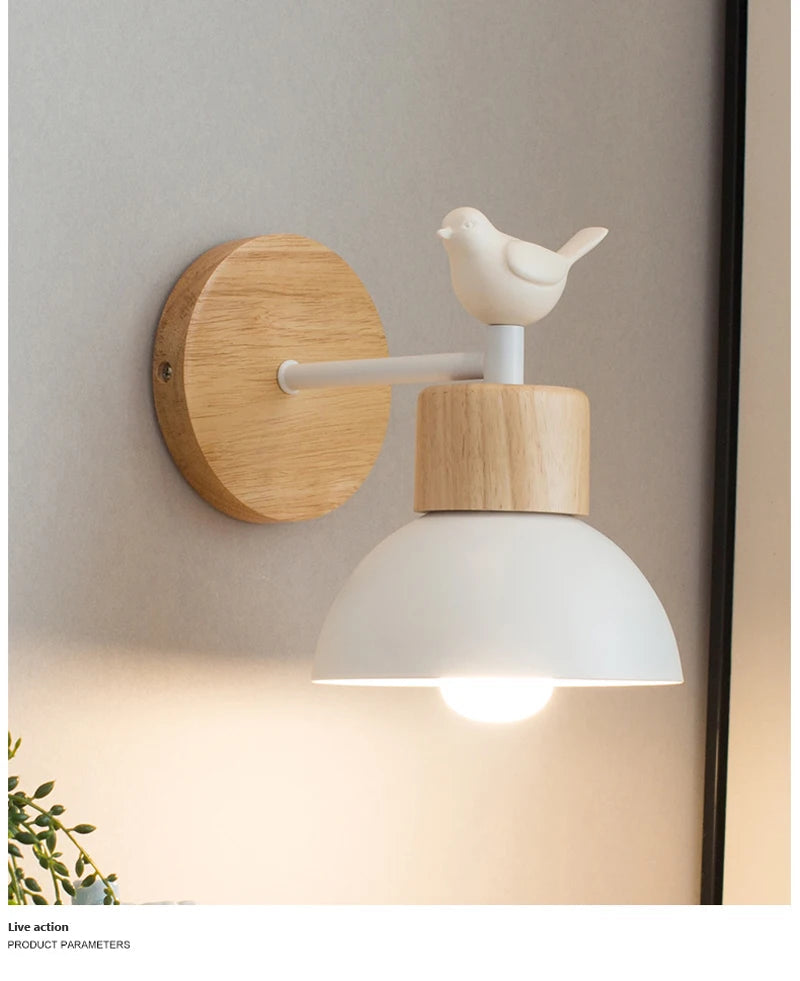 Nordic LED Wood Wall Lamp