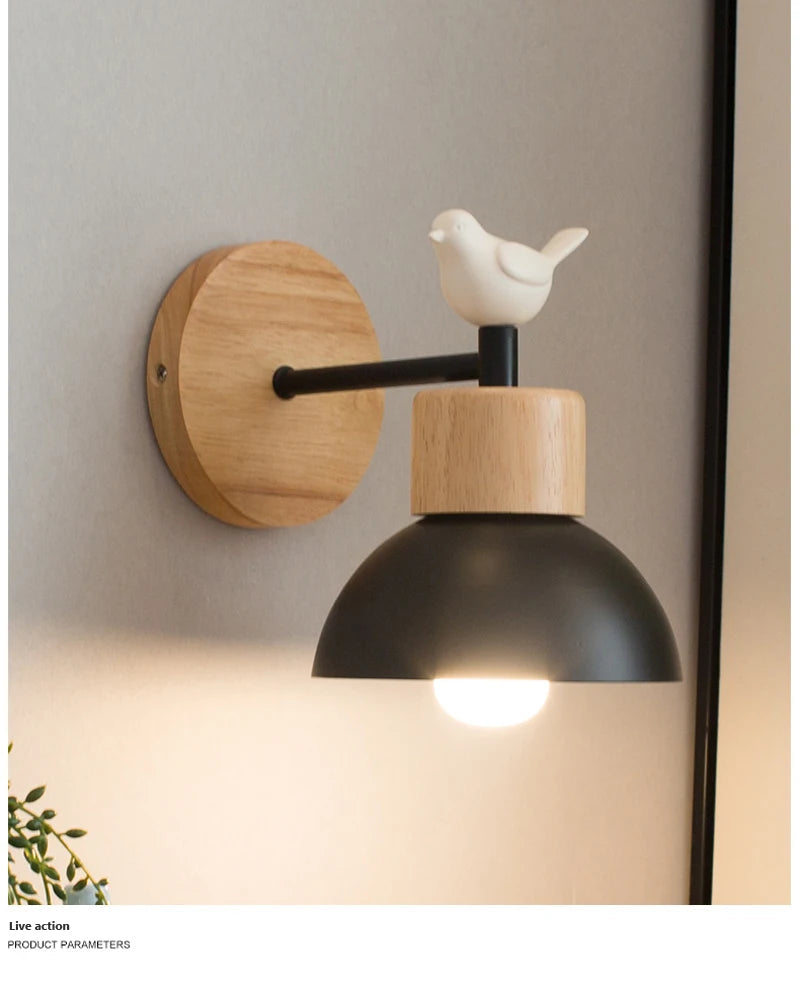 Nordic LED Wood Wall Lamp