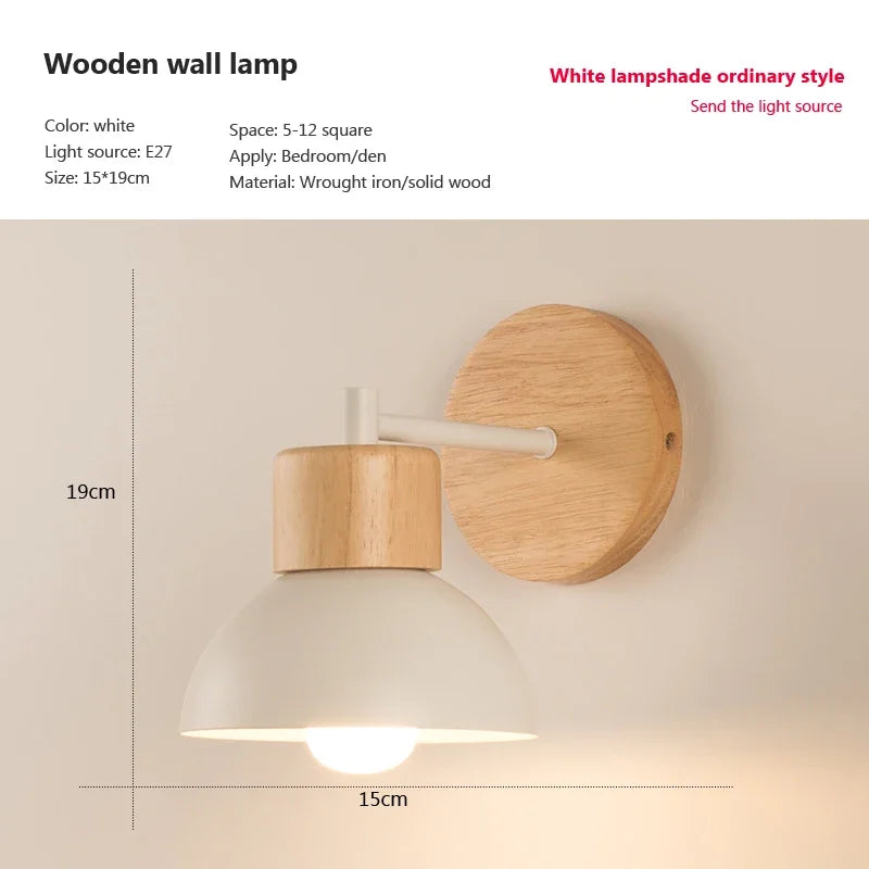 Nordic LED Wood Wall Lamp