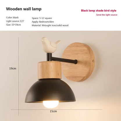 Nordic LED Wood Wall Lamp