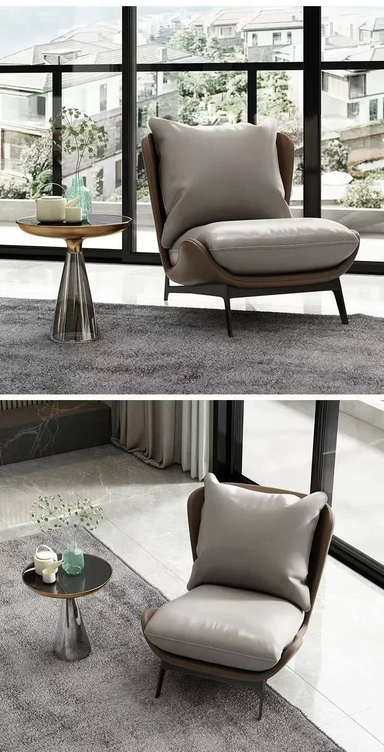 Nordic Leather Single Sofa Chair