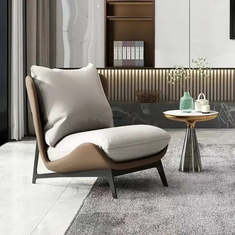 Nordic Leather Single Sofa Chair