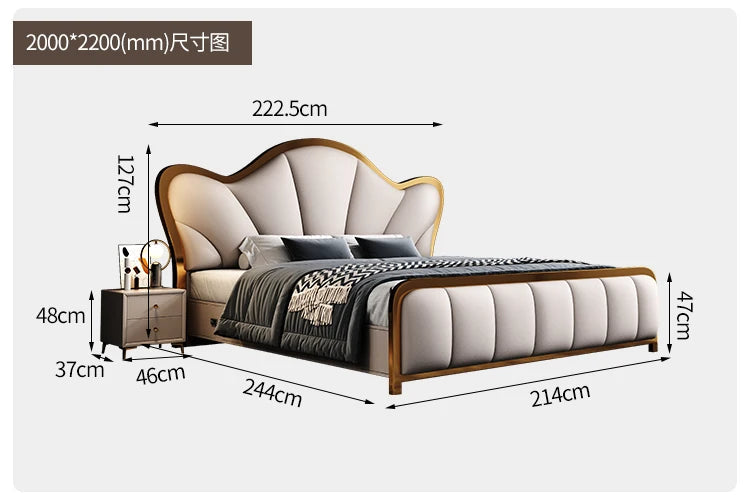 Nordic Luxury Double Bed Frame