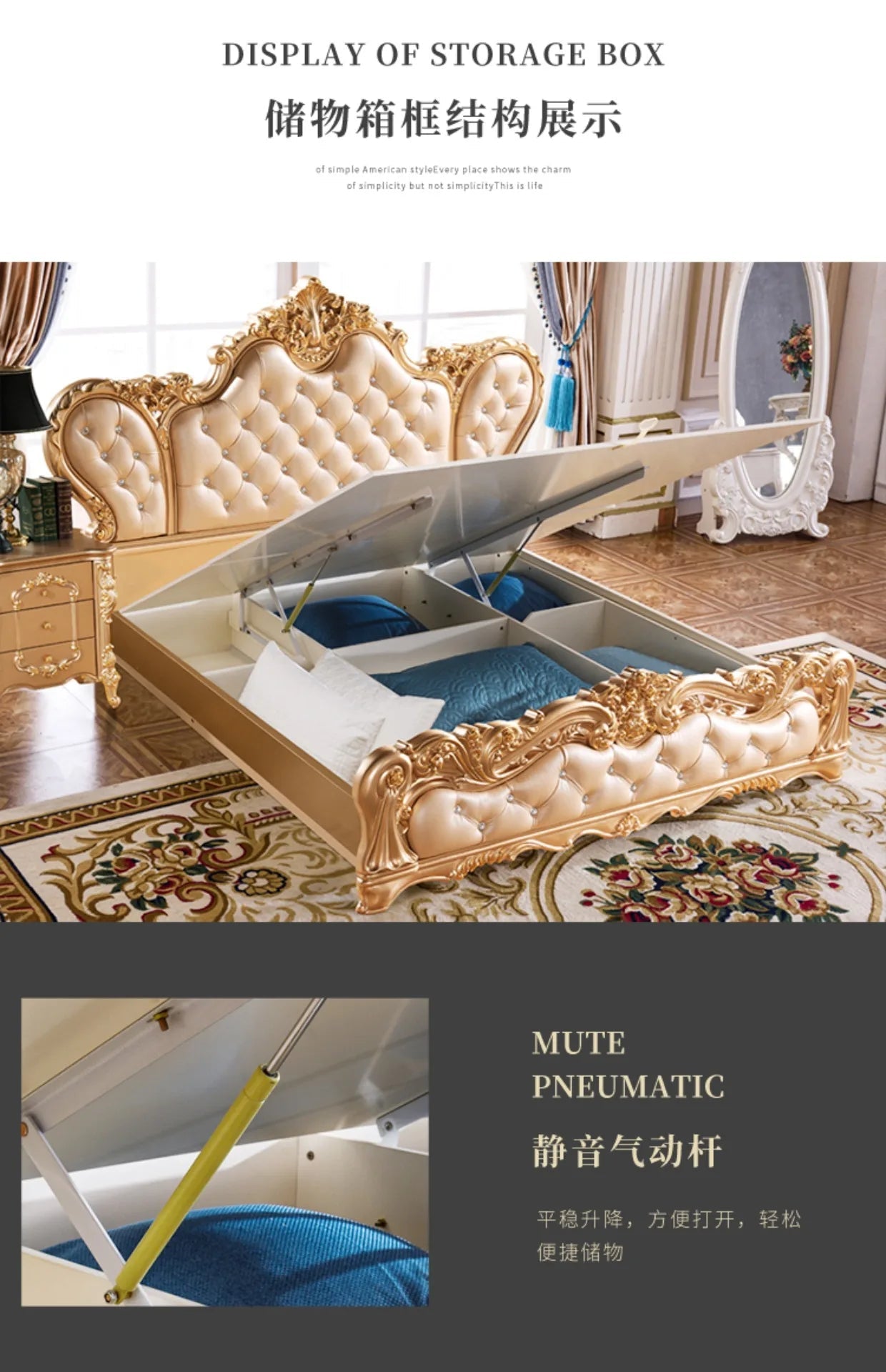 Nordic Luxury Queen King Bed