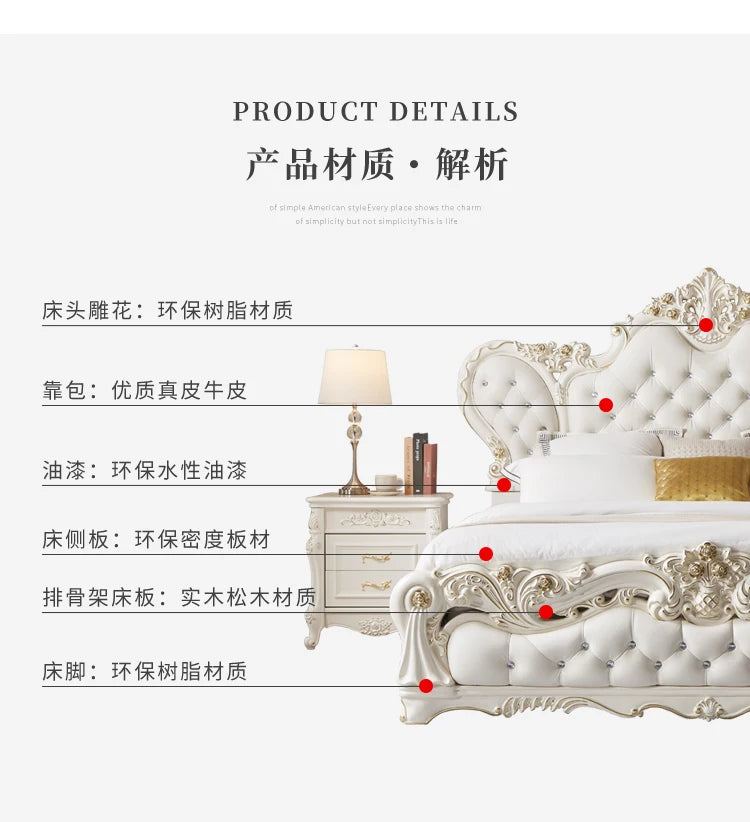 Nordic Luxury Queen King Bed