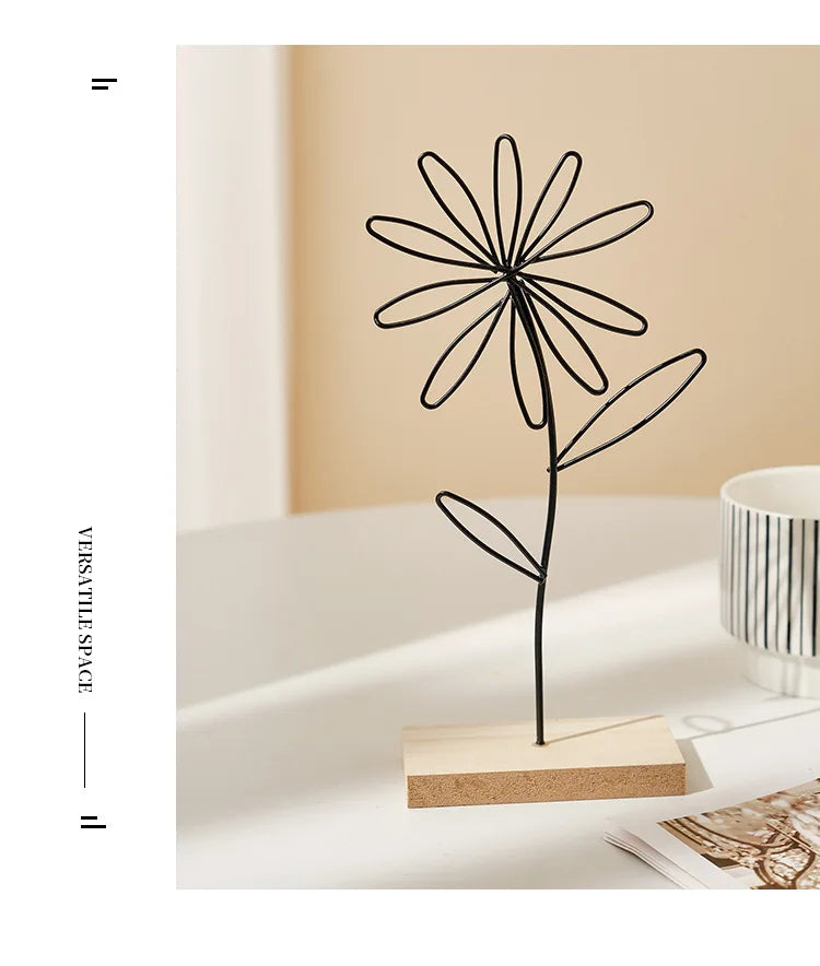 Nordic Metal Flower Decor 1Pcs