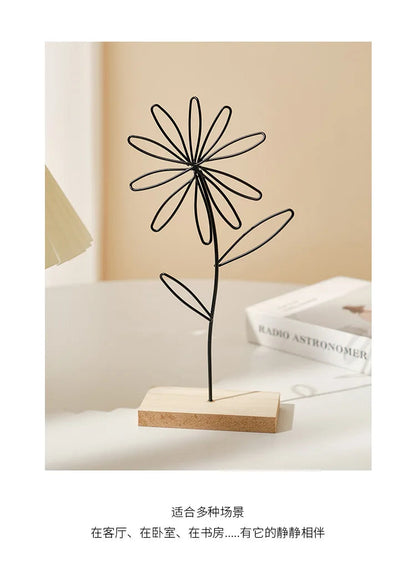 Nordic Metal Flower Decor 1Pcs