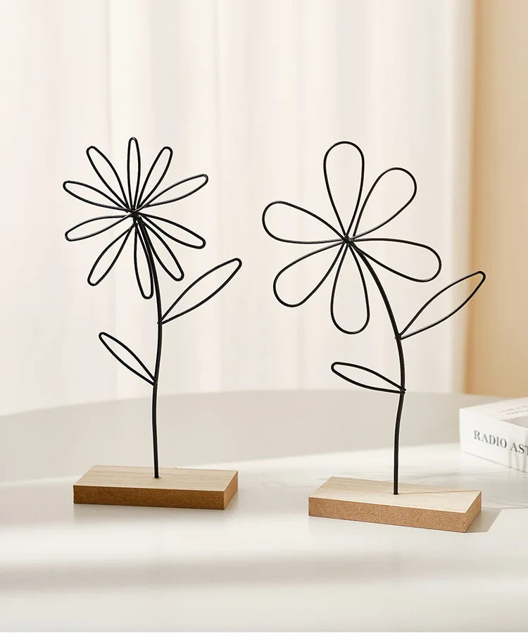 Nordic Metal Flower Decor 1Pcs