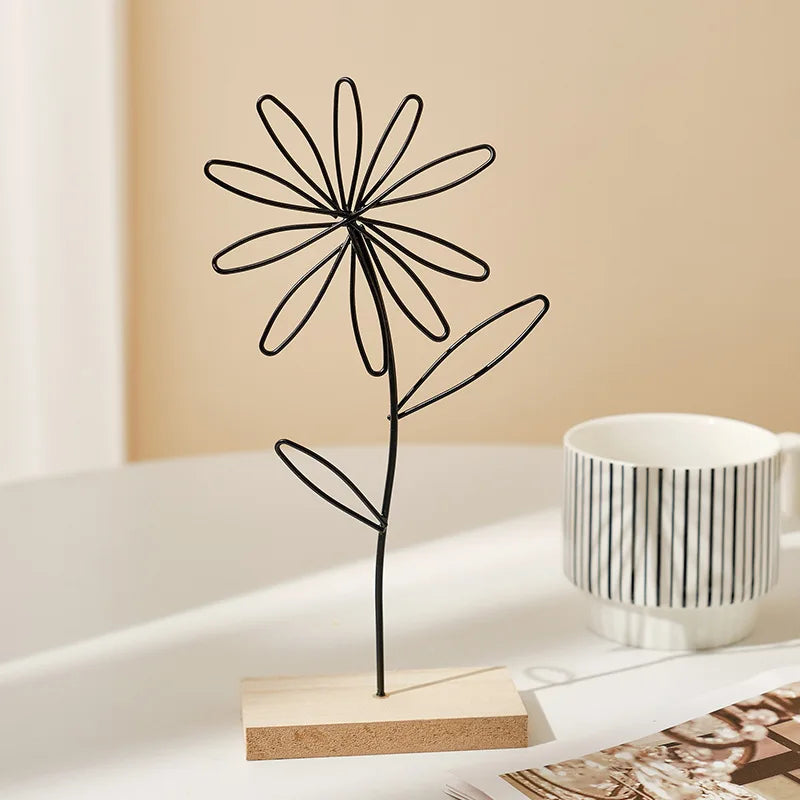 Nordic Metal Flower Decor 1Pcs