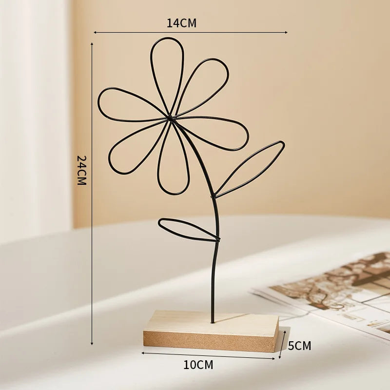 Nordic Metal Flower Decor 1Pcs