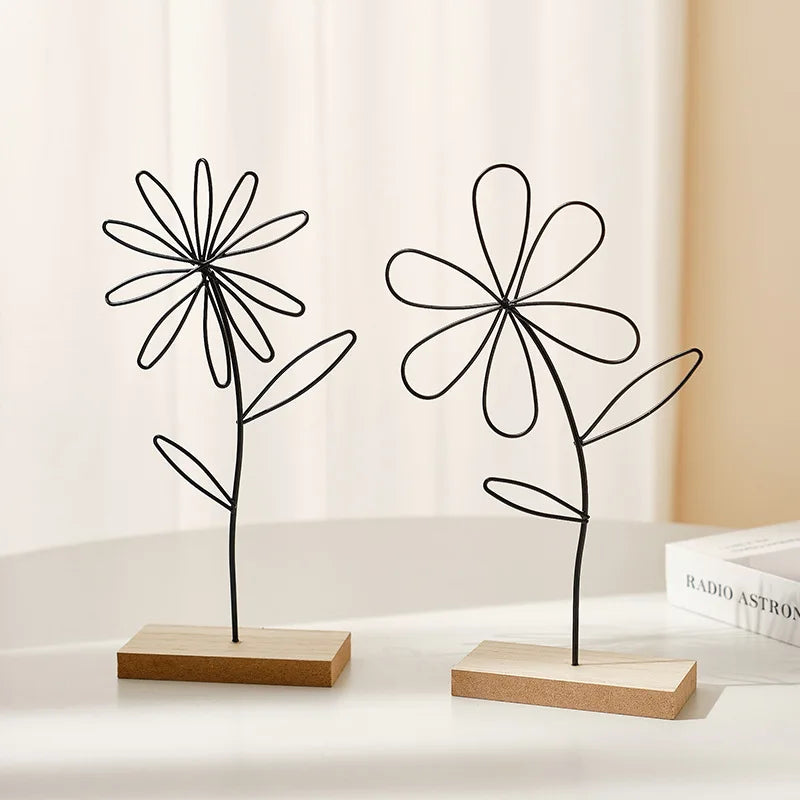 Nordic Metal Flower Decor 1Pcs