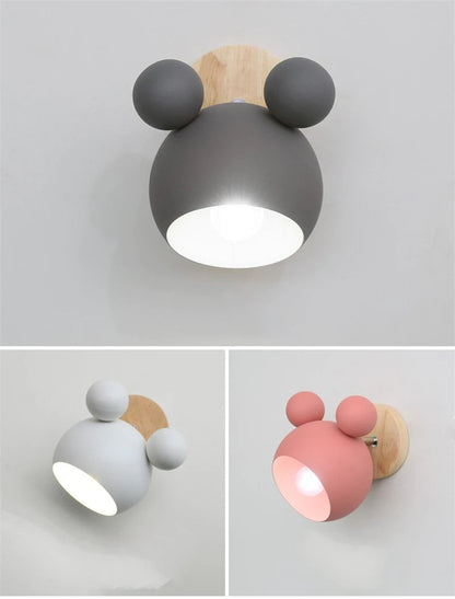 Nordic Mickey Wall Lamp for Kids