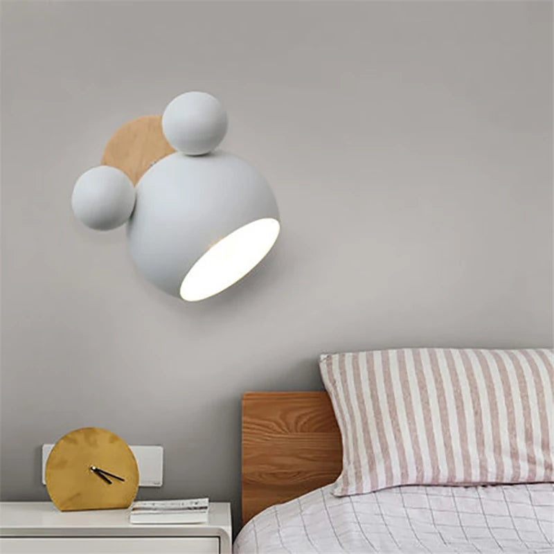 Nordic Mickey Wall Lamp for Kids