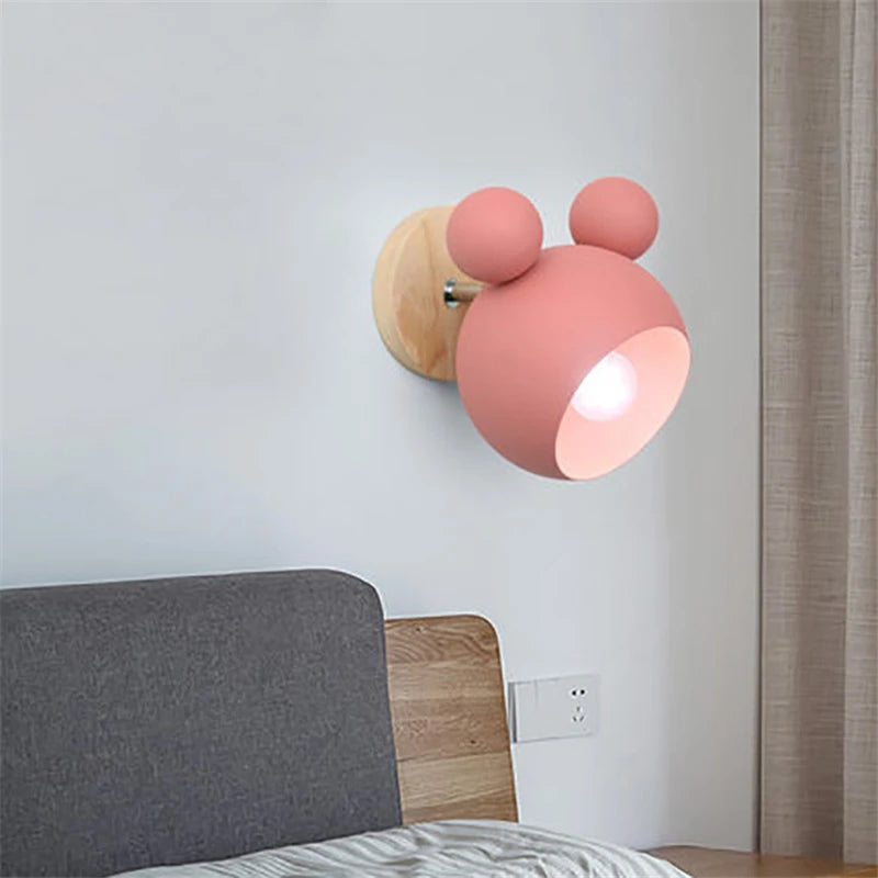 Nordic Mickey Wall Lamp for Kids