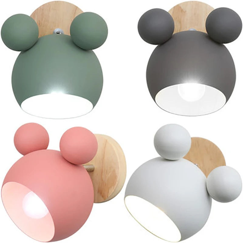 Nordic Mickey Wall Lamp for Kids