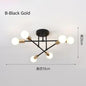 Nordic Minimalist Black Gold Pendant Light Chandelier