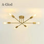 Nordic Minimalist Black Gold Pendant Light Chandelier