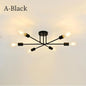 Nordic Minimalist Black Gold Pendant Light Chandelier