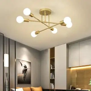 Nordic Minimalist Black Gold Pendant Light Chandelier