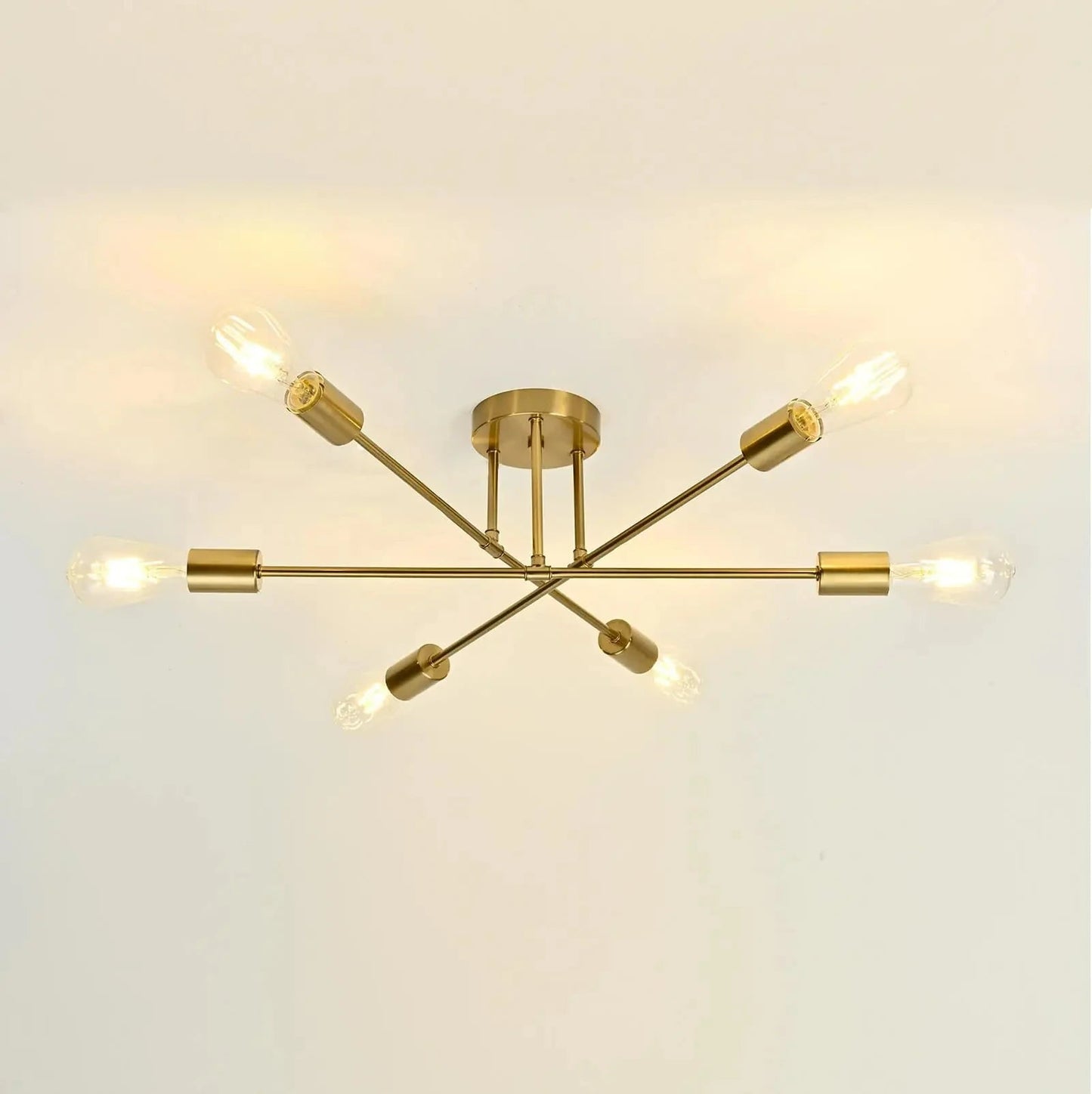 Nordic Minimalist Black Gold Pendant Light Chandelier