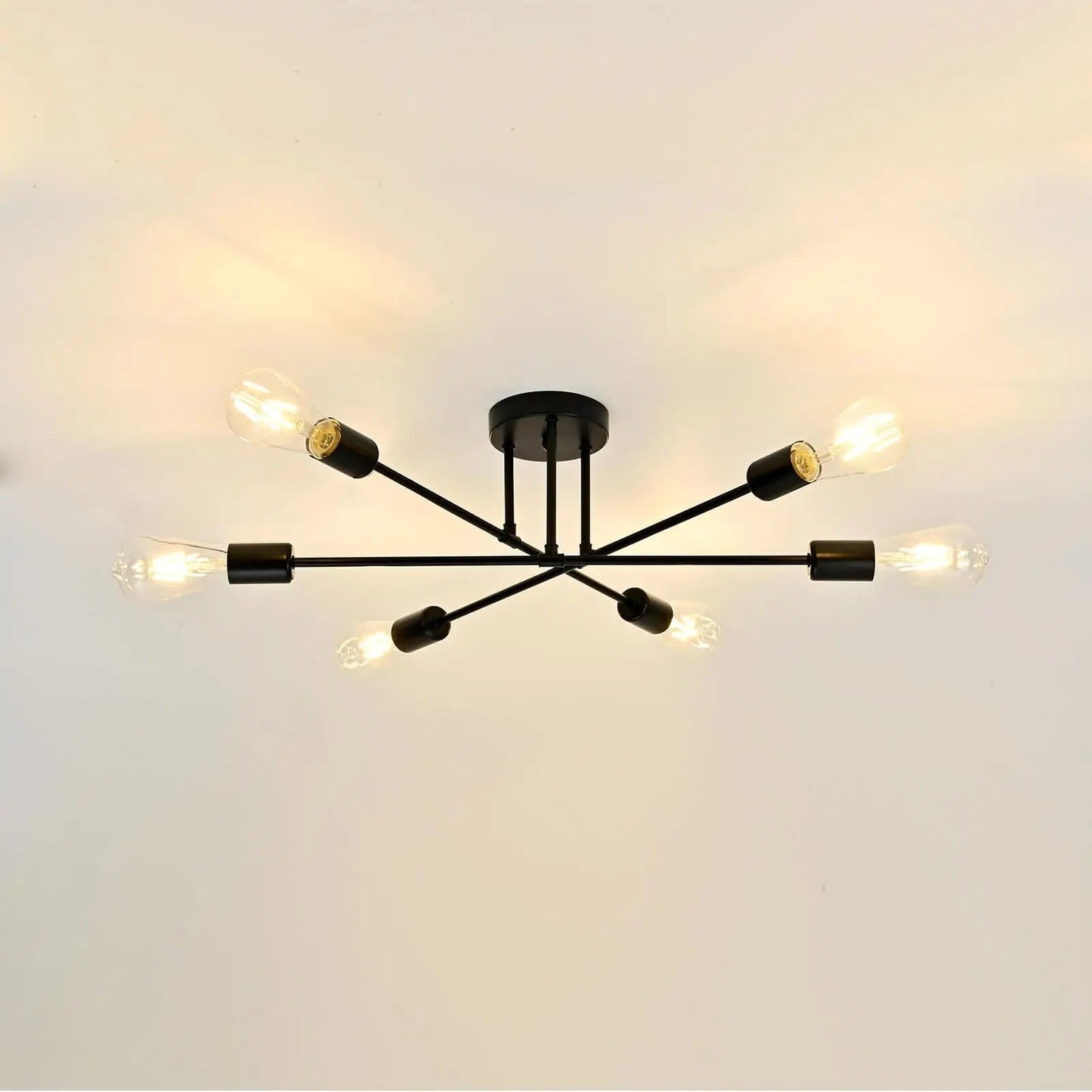 Nordic Minimalist Black Gold Pendant Light Chandelier