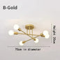 Nordic Minimalist Black Gold Pendant Light Chandelier