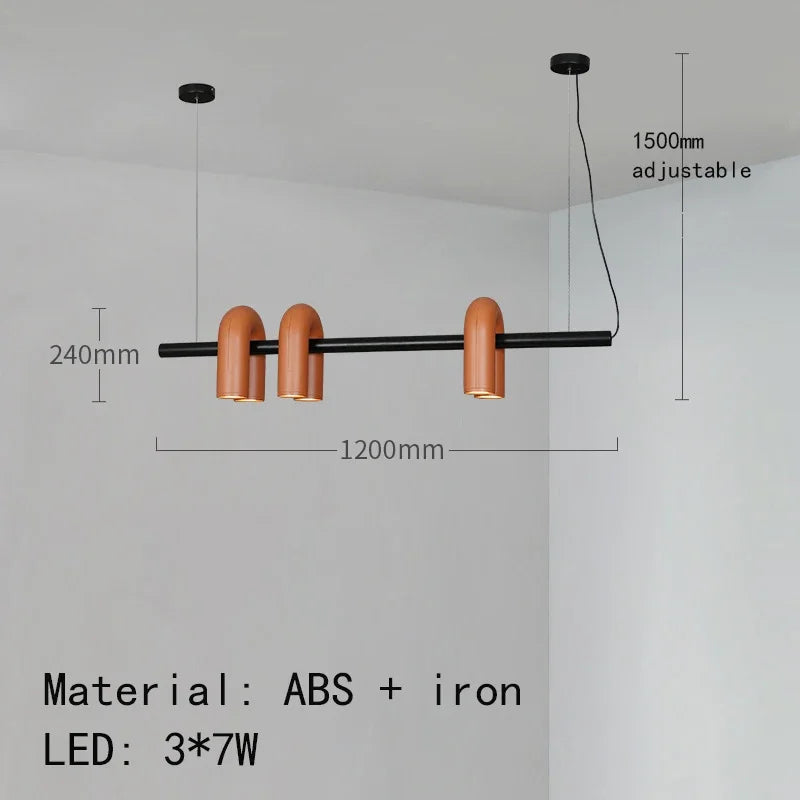 Nordic Minimalist U-shaped Iron Chandelier