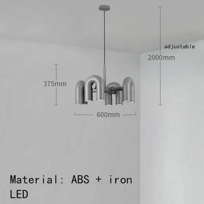 Nordic Minimalist U-shaped Iron Chandelier