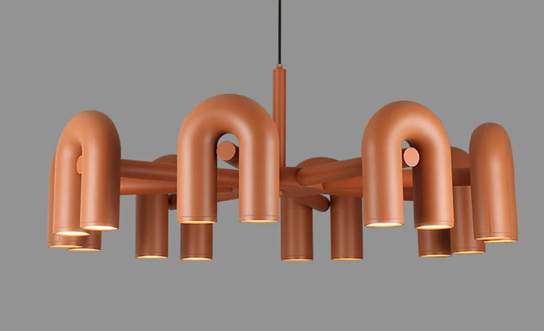 Nordic Minimalist U-shaped Iron Chandelier