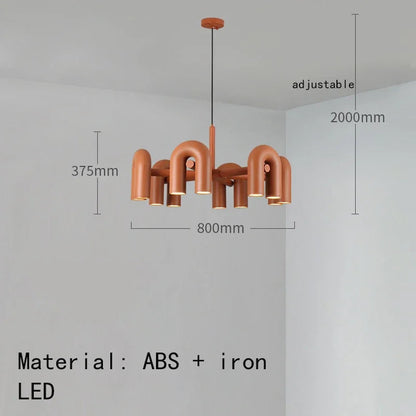 Nordic Minimalist U-shaped Iron Chandelier