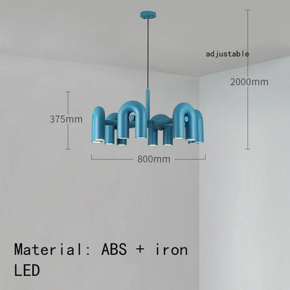 Nordic Minimalist U-shaped Iron Chandelier