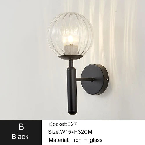 Nordic Modern Glass Ball Wall Lamp