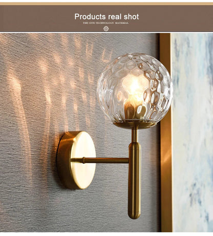 Nordic Modern Glass Ball Wall Lamp