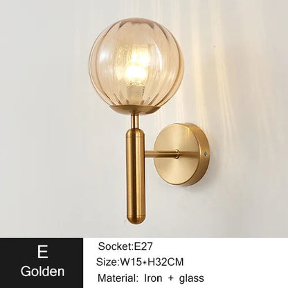 Nordic Modern Glass Ball Wall Lamp